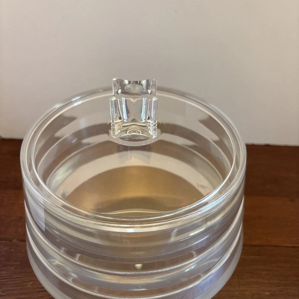Vtg Mid Century Lucite Ice Bucket & Lid Arch Alfio‎ Di Bella Italy Anthropologie